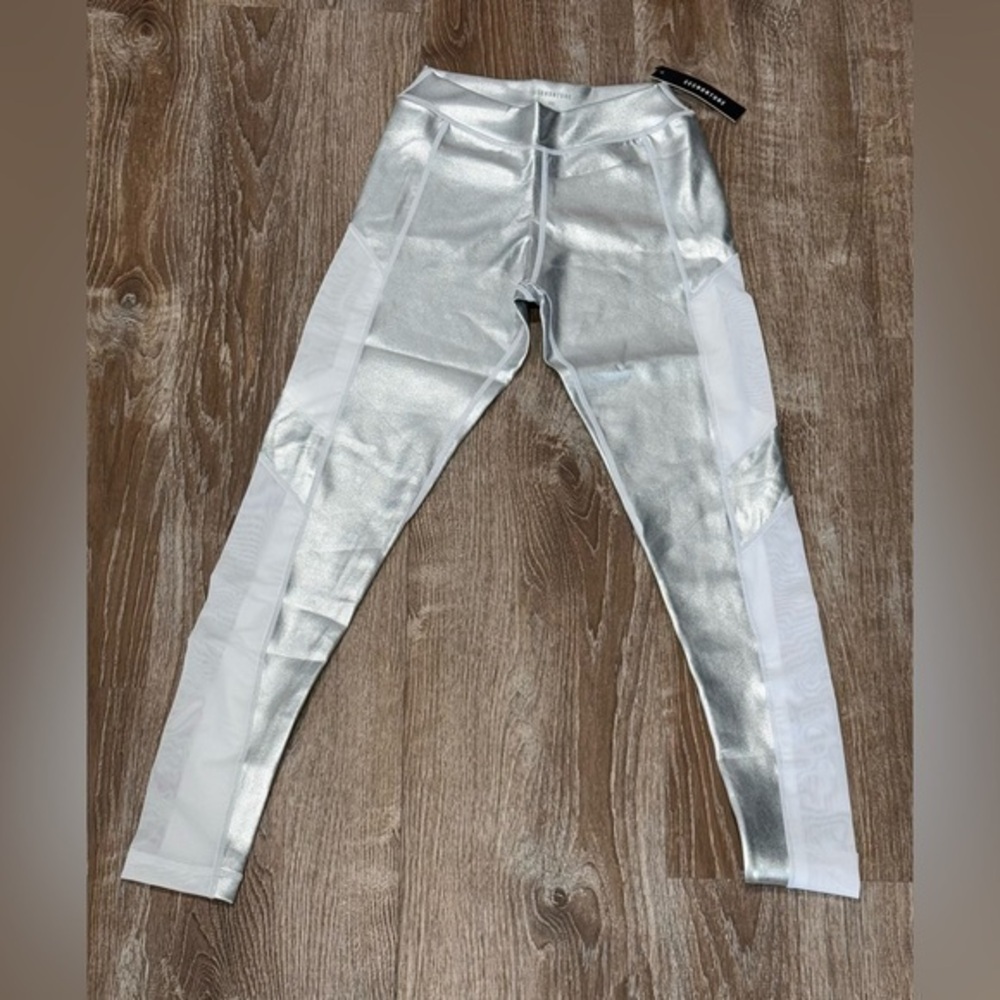 Secndnture mesh side panel stretch leggings